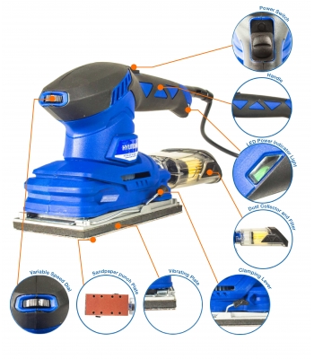 Hyundai HY2160 250w Corded Electric 230V Sander