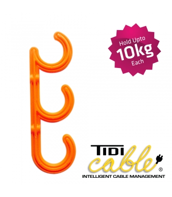 TIDI Hook Cable Management Hooks - Pack of 10