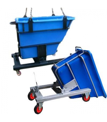 Oaklands 333 Litre Skipping Tip inc Trolley and Tip Skip - Fork Lift Only or Fork Lift and Crane version available