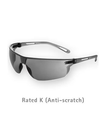 JSP Stealth™ 16G Smoke Glasses with Hardia™ Coating - Rated K (Anti-Scratch) - Code ASA920-163-000