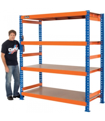 Clarke CS4600BO Heavy Duty Boltless Shelving 600kg (Blue & Orange)