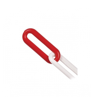 Sterling Plastic Chain 6.0mm Red & White 25m Reel - Code PRW60