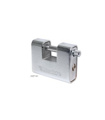 Sterling 81mm Cast Brass Armoured Steel Padlock - Code ASP181