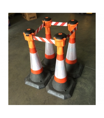 Skipper Retractable Barrier Tape & Cone Kit 36M - Code KIT12
