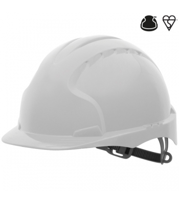 JSP EVO3 OneTouch™ Slip Ratchet Helmet - White - AJE160-000-100