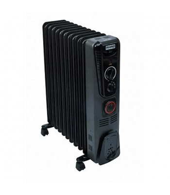 Rhino H03614 2.5kW Black Oil Filled Radiator - H03614