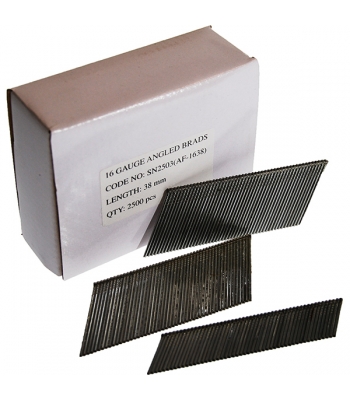 Ace & K 16 Gauge 26 Degree Angled Galvanised Finish Nails 25mm to 50mm - 2500