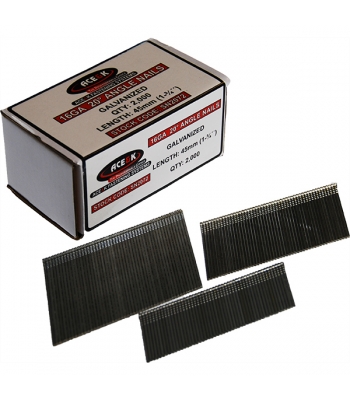 Ace & K 16 Gauge 20 Degree Angled Galvanised Finish Nails 32mm to 63mm - 2000