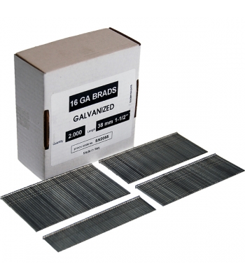 Ace & K 16 Gauge Galvanised Finish Nails 20mm to 64mm - 2000