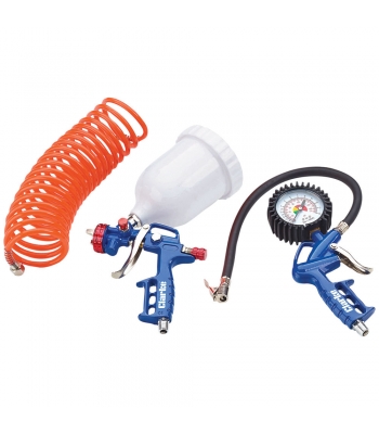Clarke KIT700 3 Piece Air Tool Kit With Gravity Fed Spray Gun