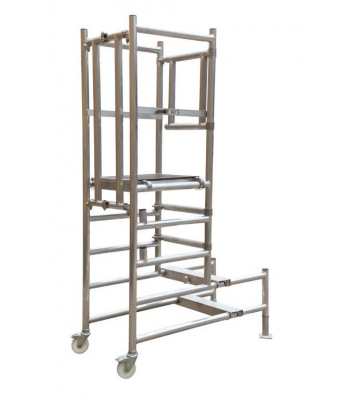 Lewis Trade Heavy Duty Aluminium Podium Steps 1.5 Metre Platform Height - Adjustable Heights