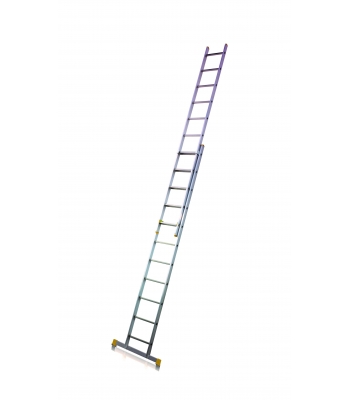 Zarges 2-Part Eurostar Extension Ladder - 2 x 9 Rungs - Max Height 3.94m - Code: 49229