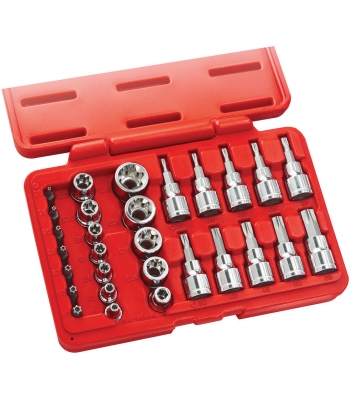 Clarke PRO356 29 Piece 3/8 inch  & 1/4 inch  Drive Socket & Bit Set