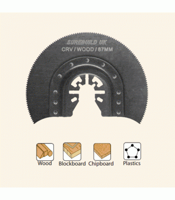 SureBuild UK CRV Radial Wood Sawblade 87mm - Code SBM0007