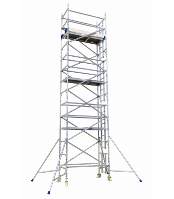 LEWIS Industrial Scaffold Tower Single Width 3.2m Long - 8.7m Platform Height