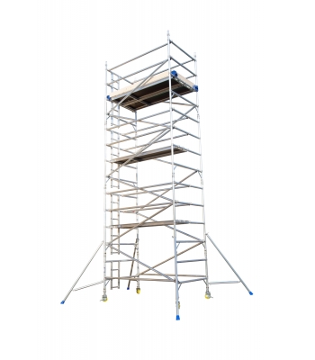 LEWIS Industrial Scaffold Tower Double Width 3.2m Long - 11.2m Platform Height