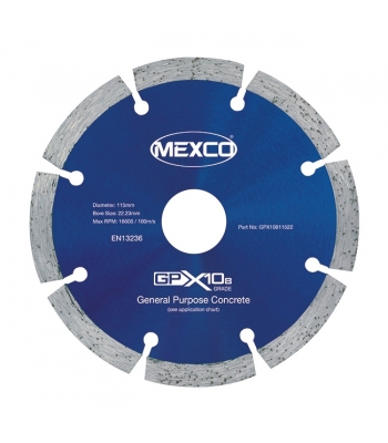 Mexco 115mm Concrete X10 Grade (8mm Segment Height) - GPX10811522