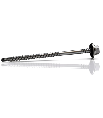 Evolution High Thread Hex Washer Head Self-Drilling Composite Panel Fastener Screws WITH 16mm GALVANISED WASHER - 5.5mm x 105mm - per 100