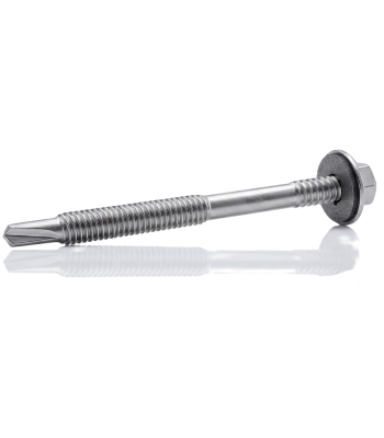 Evolution High Thread Hex Washer Head Self-Drilling Composite Panel Fastener Screws - 5.5mm x 135mm (19mm washer) - per 100