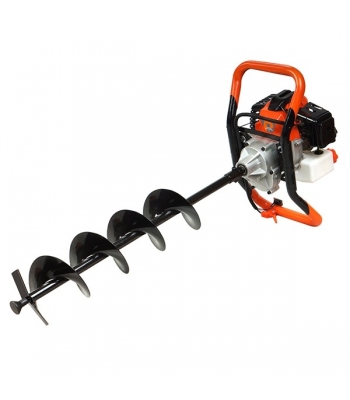 P1PE P5200EA 52cc Petrol Earth Auger Easy Recoil Start c/w 100mm, 150mm + 200mm Drills