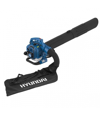 Hyundai HYBV26-2 26cc Petrol Leaf Blower w/ Shredder and Vacuum (c/w Nozzles plus bag and shoulder strap)