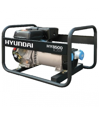 Hyundai HY8500 Hire Spec 7Kw / 7.7kVa* Recoil Start Site Petrol Generator (Linz Alternator 115v/230v)