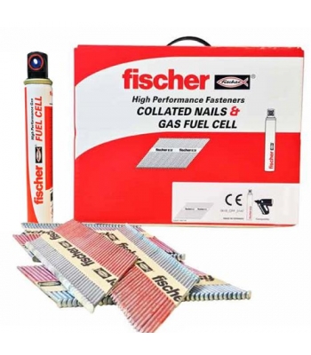 Fischer 534694 1st Fix Nail Pack 2.8 x 63mm Ring Bright (3300 nails, 3 Fuel)