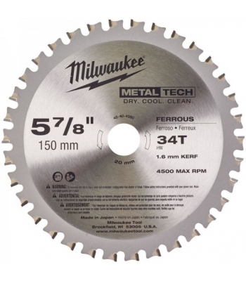 Milwaukee M18FMCS 150mm x 20mm x 34T Metal Circular Saw Blade