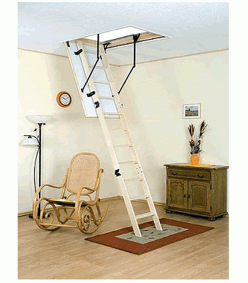 Titan TWLL 3 Section Wooden Loft Ladder