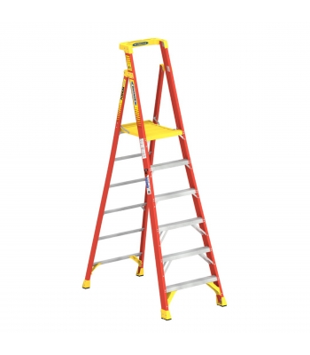 Werner 72006 Fibreglass Podium Stepladder  - 6 Tread