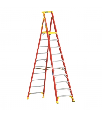 Werner 72010 Fibreglass Podium Stepladder  - 10 Tread