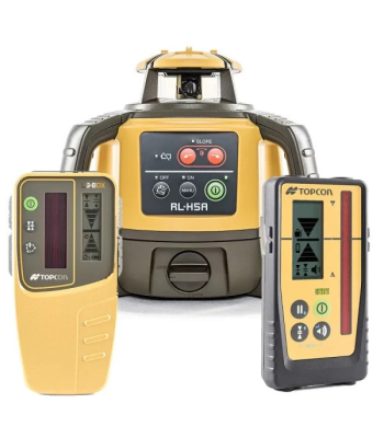 Topcon RL-H5A Red Beam Rotating Laser with LS100-D Detector or LS-80X Detector