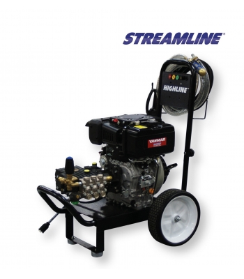 HIGHLINE™ Yanmar HP-T15200DYR-G Diesel Powered Trolley Mounted Pressure Washer, 15LPM 200BAR