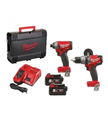 Milwaukee M18ONEPP2A-502X 18v 2x5.0Ah Li-ion ONE KEY Combi/Impact Driver Kit