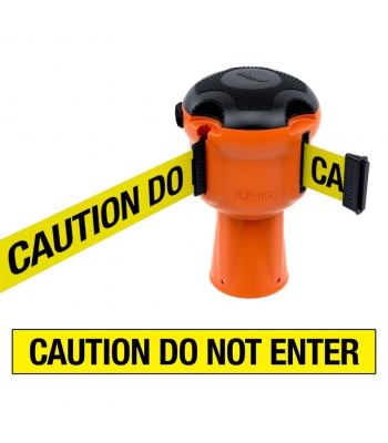 Skipper Retractable Barrier Tape Holder - with 9m Tape - Caution Do Not Enter