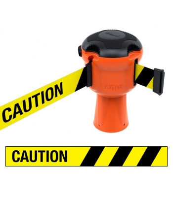Skipper Retractable Barrier Tape Holder - with 9m Tape - Caution