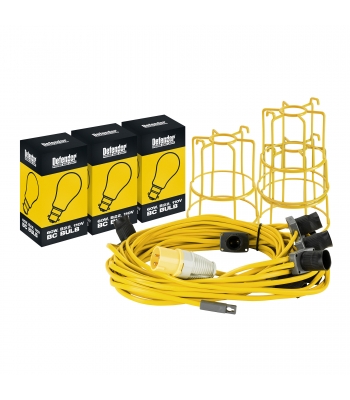 Defender E89820 22M GLS Festoon Hanging Lighting Kit 110v - 10 BC fittings