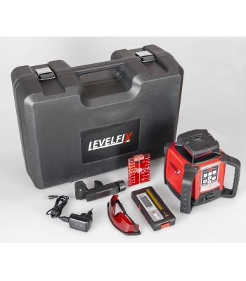 Levelfix 550HV Horizontal/Vertical Red Beam Rotary Laser with Connect APP (Tripod + Staff Optional)