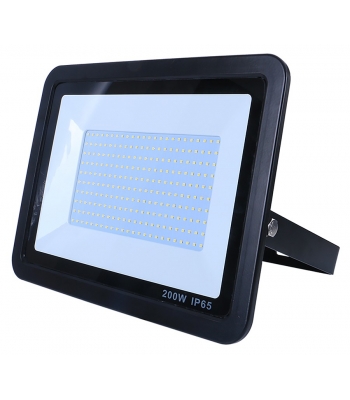 RedArrow 200W SMD AC Floodlight Photocell - 240v - 6000K - Black - FLAC200BPC