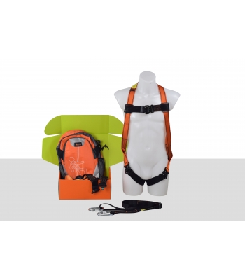 ARESTA AK-M03 Safety Harness Kit MEWP KIT 3 c/w Quick Connect Buckles - Inc Carabiner, Backpack, Lanyard