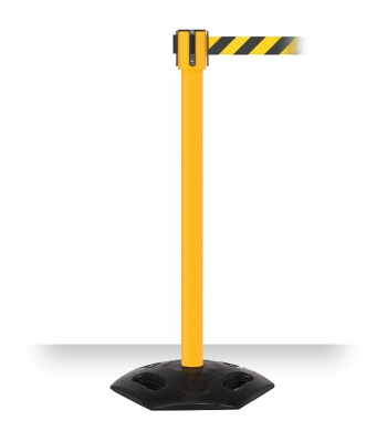 Queue WeatherMaster 335 Retractable Belt Barrier - Yellow Post