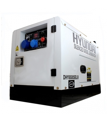 Hyundai DHY8500SELR 6kW Diesel Generator Long Run with Electric Start DHY8500SELR