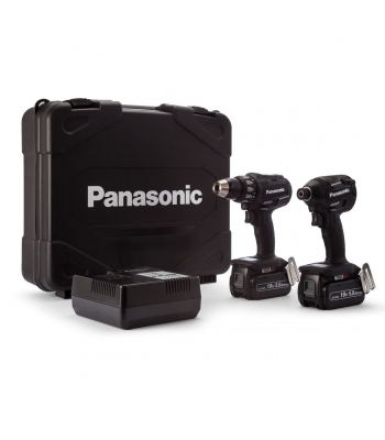 Panasonic EYC215LJ2G31 Cordless 18V Drill Driver / Impact Driver Twinpack (2 x 5.0Ah Batteries)