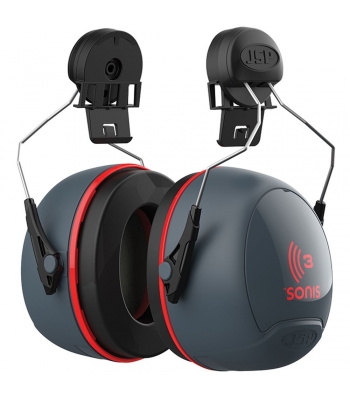 JSP AEB040-0C1-A00 JSP Sonis 3 Helmet Mounted Ear Defenders 36dB SNR To Suit JSP Powercap Infinity and JSP Evo Helmet ranges - Pack of 10