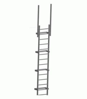 Zarges Fixed Roof Ladder - Walkthrough Only - Galvanised or Aluminium