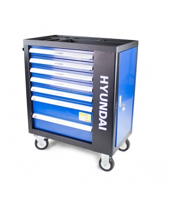 Hyundai HYTC9005 298 Piece 7 Drawer Castor Mounted Roller Tool Chest Cabinet