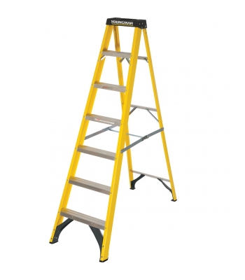 Youngman S400 Fibreglass Stepladder 7 Tread - 52745718