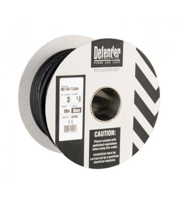 Defender 50M 1.5mm 3 Core 110V / 240V Rubber Cable