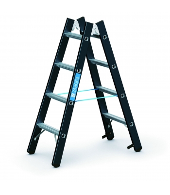 Zarges Megastep B Black Anodised Double Sided Steps - 2 x 4 rung - 41189