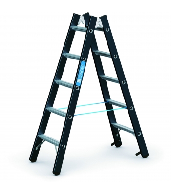Zarges Megastep B Black Anodised Double Sided Steps - 2 x 5 rung - 41190